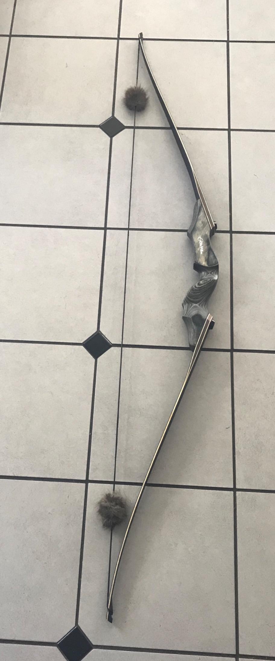 Black Hunter Archery Takedown Bow Longbow American Longbow Adult Right Hand Hunting Wood Bow 60