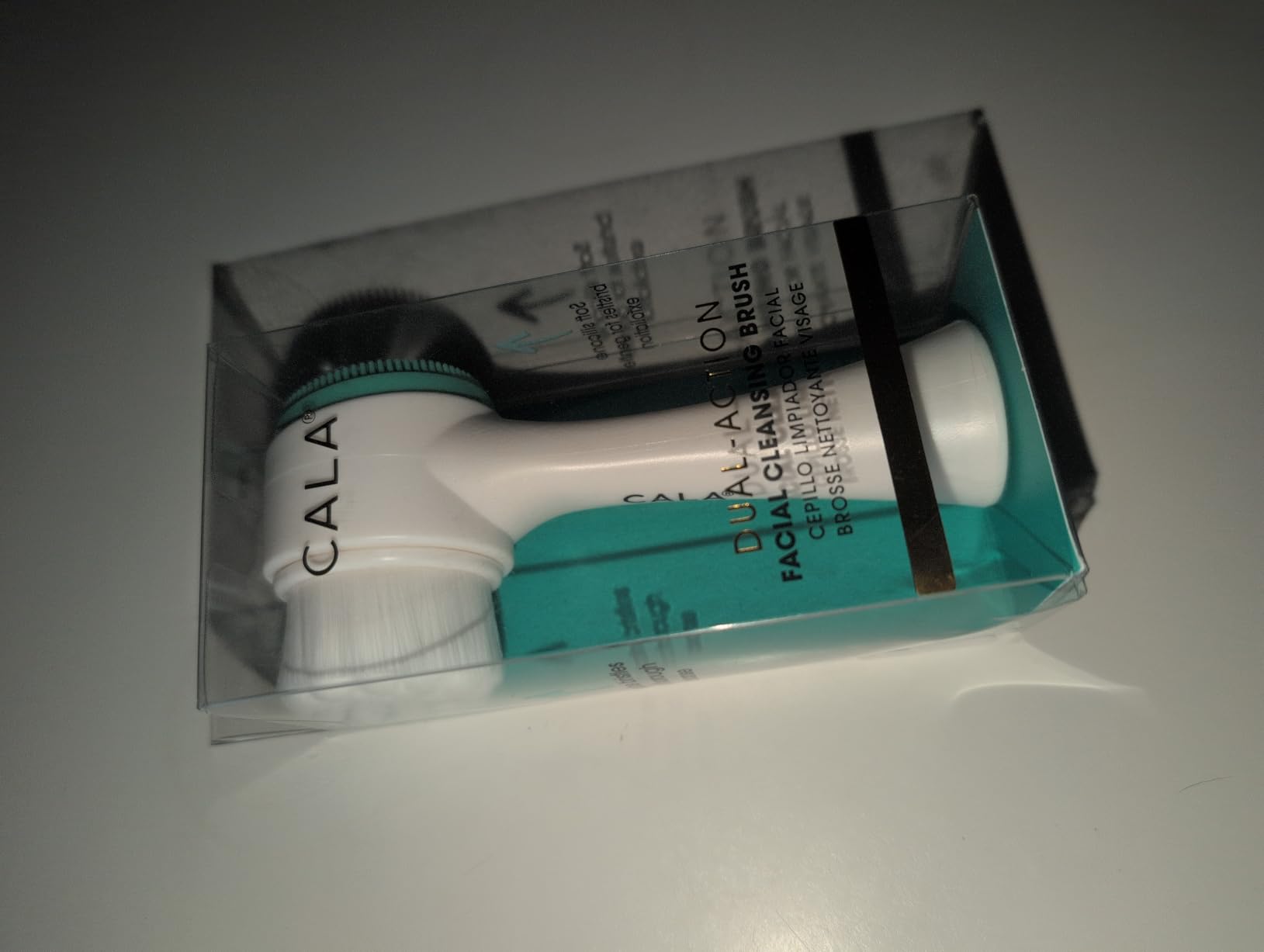 CALA Dual-Action Facial Cleansing Brush (Pink), Superfine Soft Bristles Deep Clean Pores, Removes Oil, Dirt, Long-Wear Makeup + Sunscreen, Water-Resistant for Shower Use customer photo 1