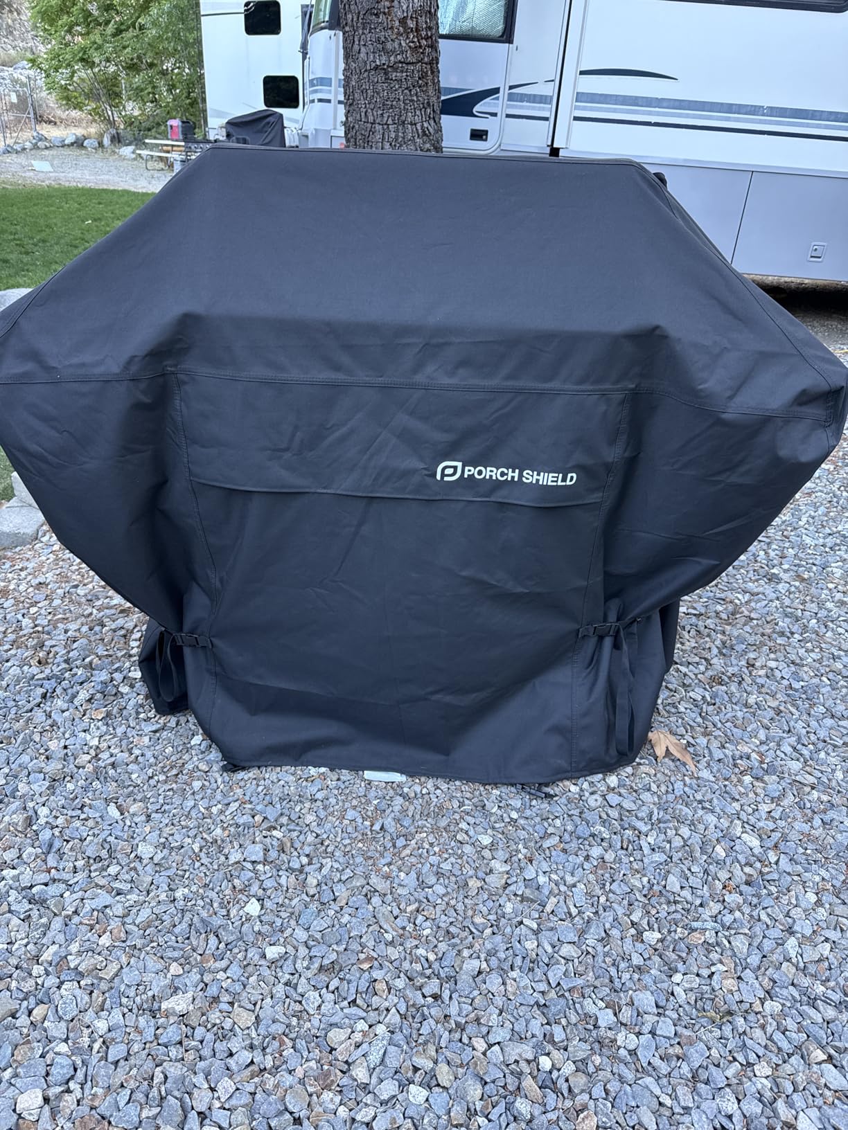 Porch Shield 62W x 24D x 48H inch Premium Gas Grill Cover Up to 60 inch, Waterproof and Fade Resistant 600D BBQ Covers for Weber, Brinkmann, Char-Broil and More, Light Tan customer photo 1