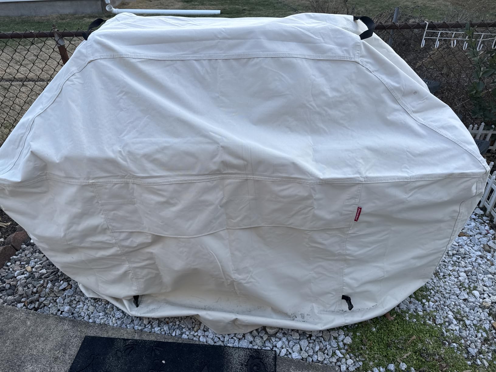 Porch Shield 62W x 24D x 48H inch Premium Gas Grill Cover Up to 60 inch, Waterproof and Fade Resistant 600D BBQ Covers for Weber, Brinkmann, Char-Broil and More, Light Tan customer photo 2