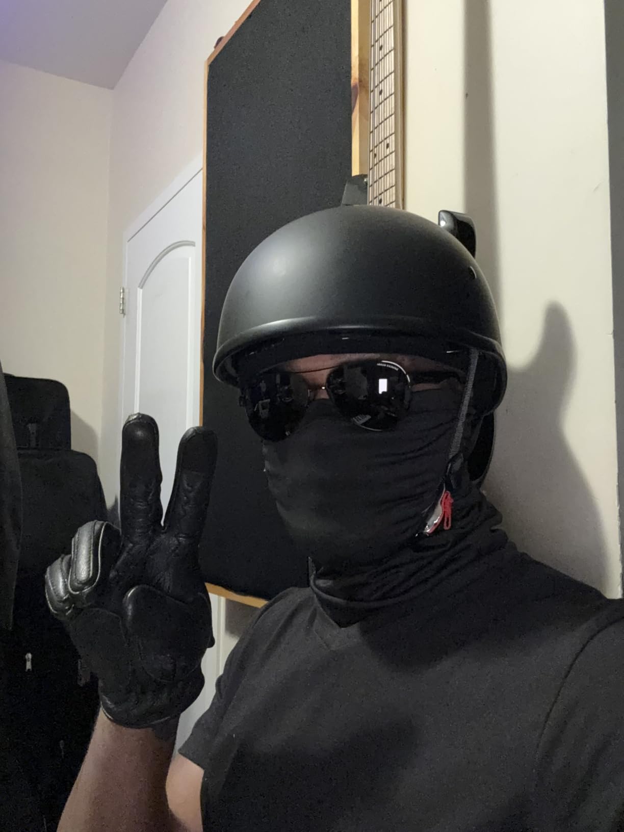 ILM Motorcycle Half Helmet with Sunshield Quick Release Strap Half Face Fit for Cruiser Scooter DOT Approved customer photo 1