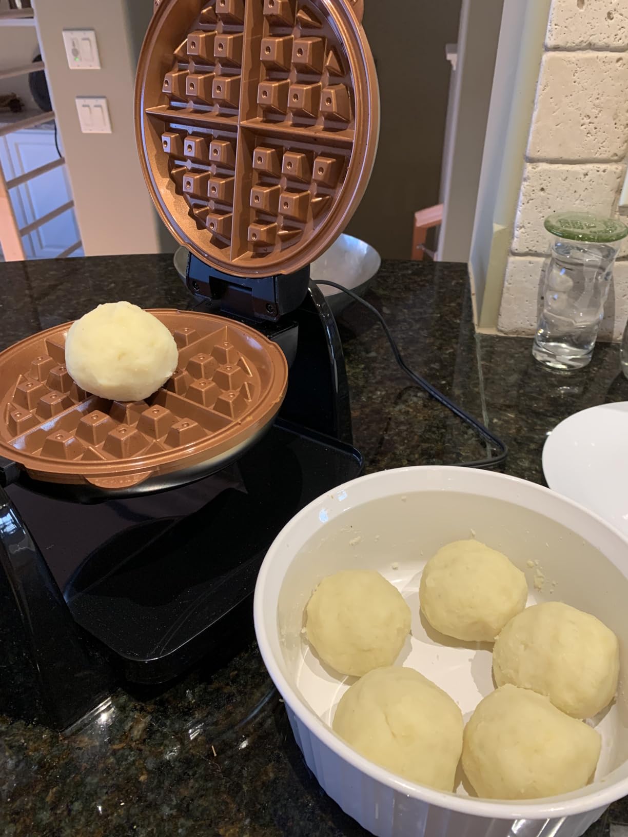 Hamilton Beach Belgian Waffle Maker with Removable PFAS-Free Durathon Nonstick Coated Plates, Easy Flip, Ceramic Grids, Black (26031) customer photo 1