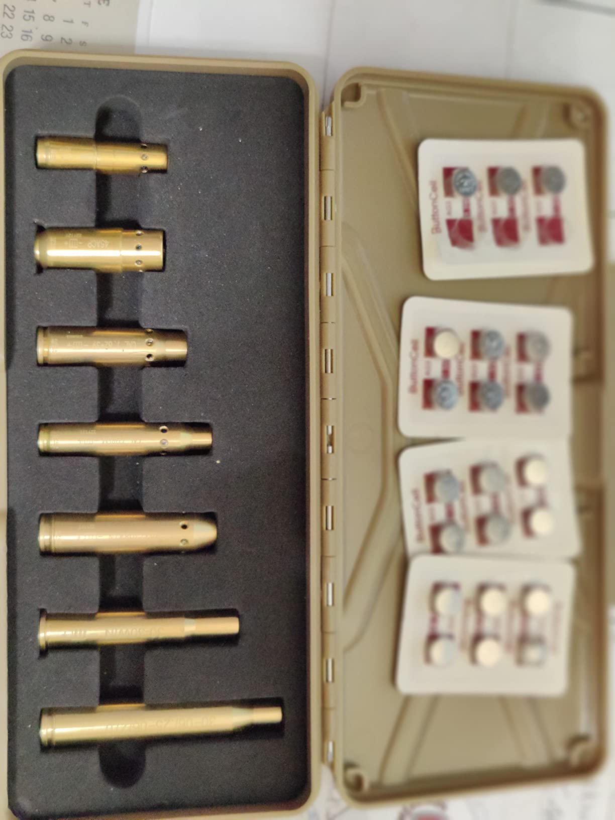 BoreSighter for 22LR/223/9MM/7.62X39MM/30-30/30-06/.25/270/243/308/7MM/45ACP Colt Caliber Rifle Scope Handgun Brass Red Dot Boresight Kit customer photo 2
