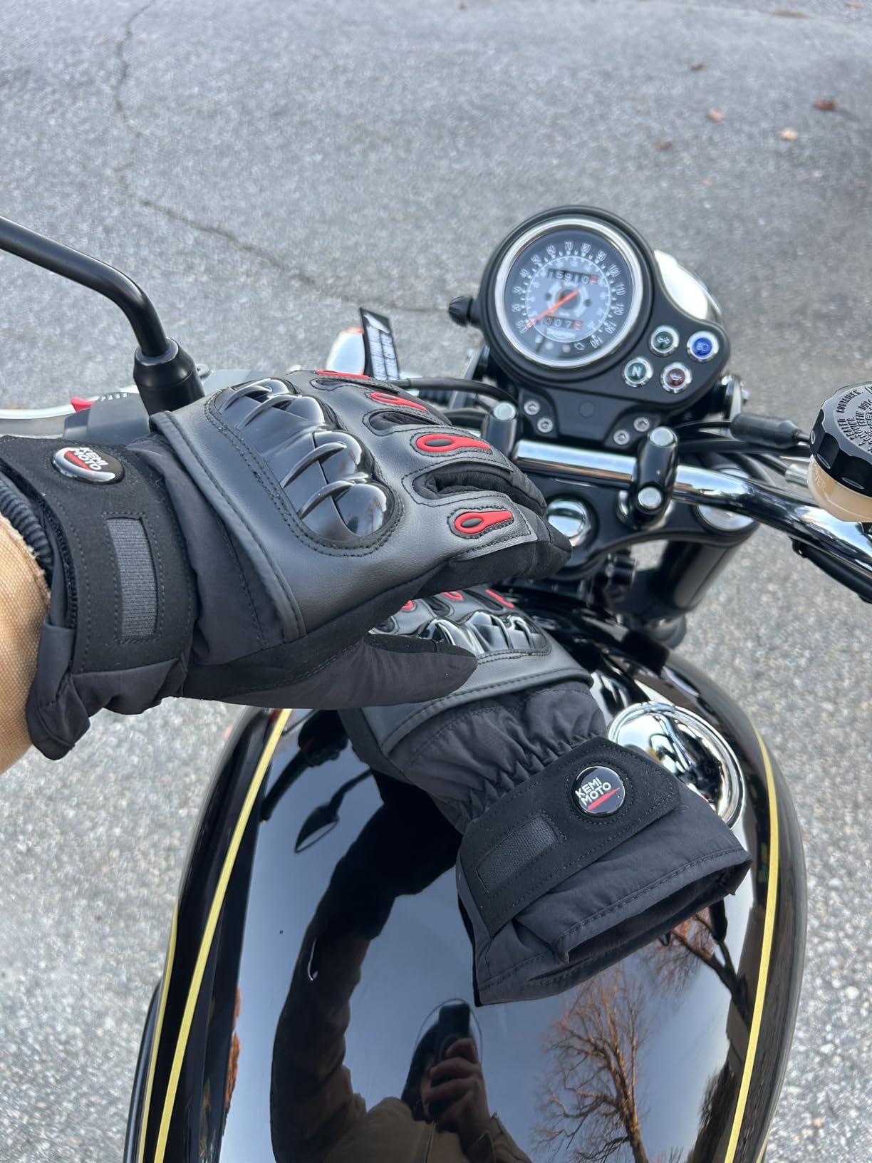 KEMIMOTO Winter Motorcycle Gloves, Rainproof Riding Warm Gloves with Touchscreen for Motorcycle Riding, ATV, UTV, Snowmobile customer photo 2