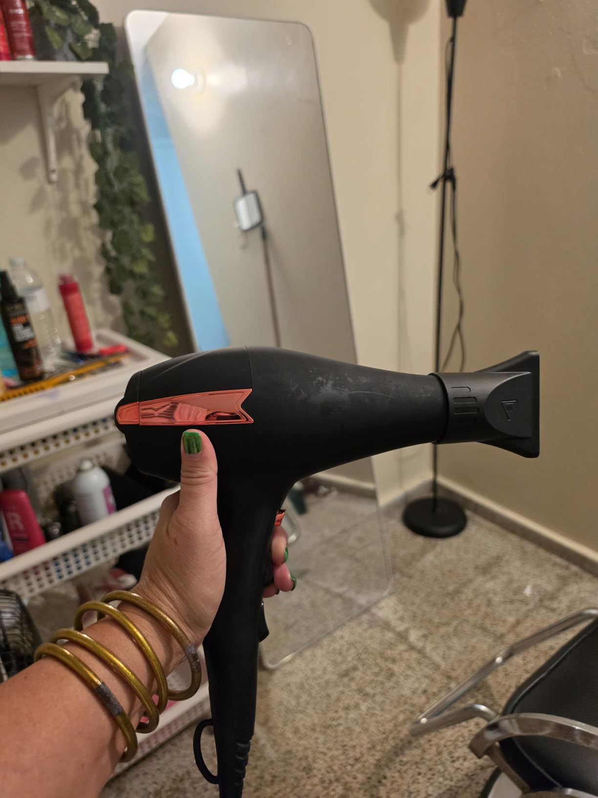 TREZORO Professional Hair Dryer with 2 Concentrator Nozzles, 2000W, Black customer photo 2