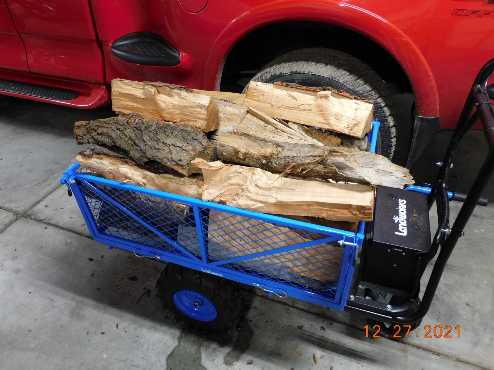 Landworks AGM Electric Utility Cart - 500W Lead-Acid Battery-Powered Power Wagon, 500 lbs Load Capacity & 1000 lbs Towing customer photo 1