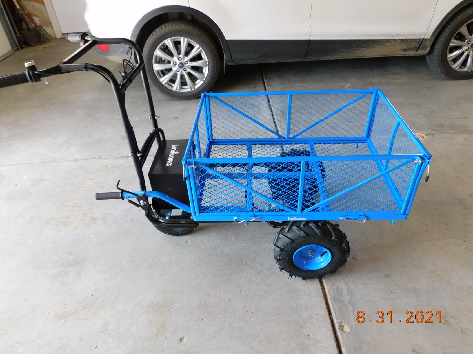 Landworks AGM Electric Utility Cart - 500W Lead-Acid Battery-Powered Power Wagon, 500 lbs Load Capacity & 1000 lbs Towing customer photo 2