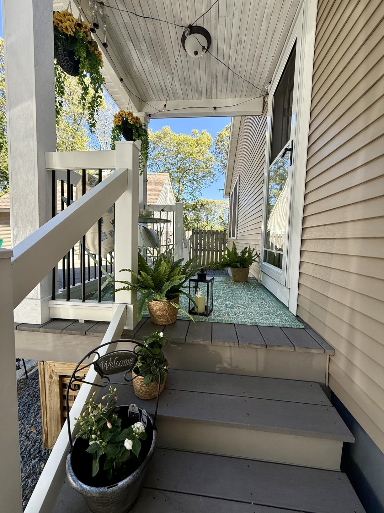 SAFAVIEH Washable Rug Outdoor Courtyard Collection - 9' x 12', Navy & Ivory, Non-Shedding & Easy Cleaning, Ideal for Patio, Backyard, Mudroom (CY8680-36821) customer photo 1