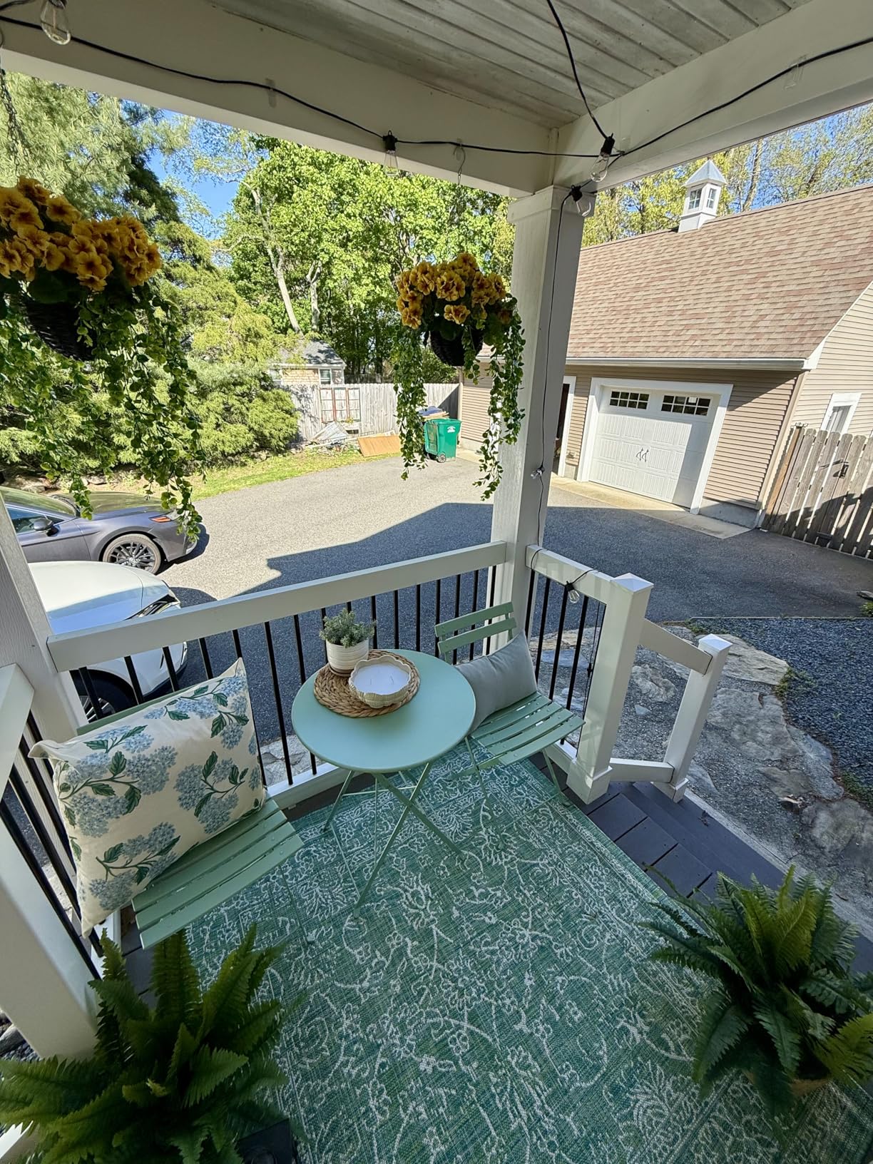 SAFAVIEH Washable Rug Outdoor Courtyard Collection - 9' x 12', Navy & Ivory, Non-Shedding & Easy Cleaning, Ideal for Patio, Backyard, Mudroom (CY8680-36821) customer photo 2