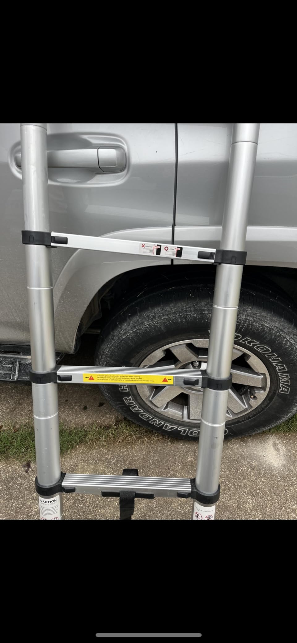 (8.5Ft/2.6M) Telescoping Ladders, EN131 Standards Multi-Purpose Folding Aluminum Extension Ladder customer photo 1