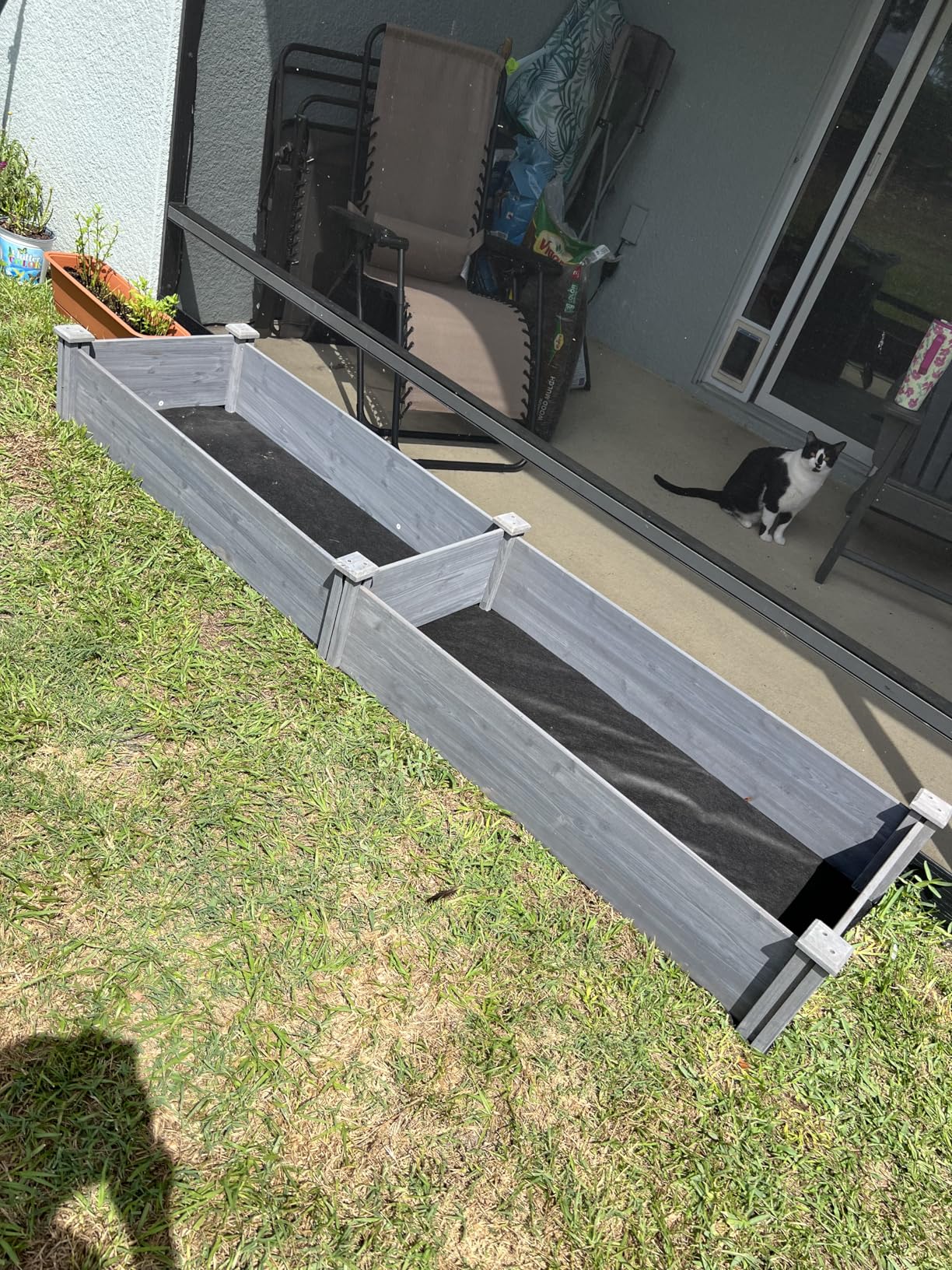 Yaheetech 8x2ft Wooden Horticulture Raised Garden Bed Divisible Elevated Planting Planter Box for Flowers/Vegetables/Herbs in Backyard/Patio Outdoor - Natural Wood customer photo 2