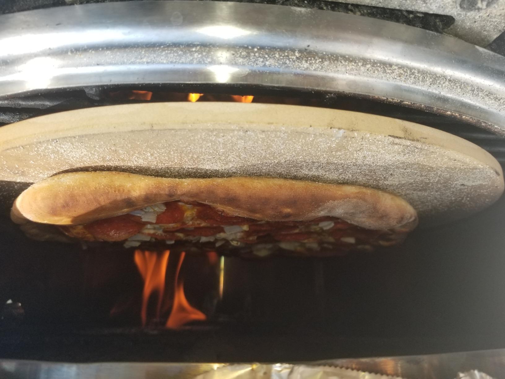 onlyfire Stainless Steel Multi-purpose Rotisserie and Pizza Combo Kit for Weber 22-Inch Kettle Charcoal Grills - Include Pizza Peel and Pizza Stone customer photo 1