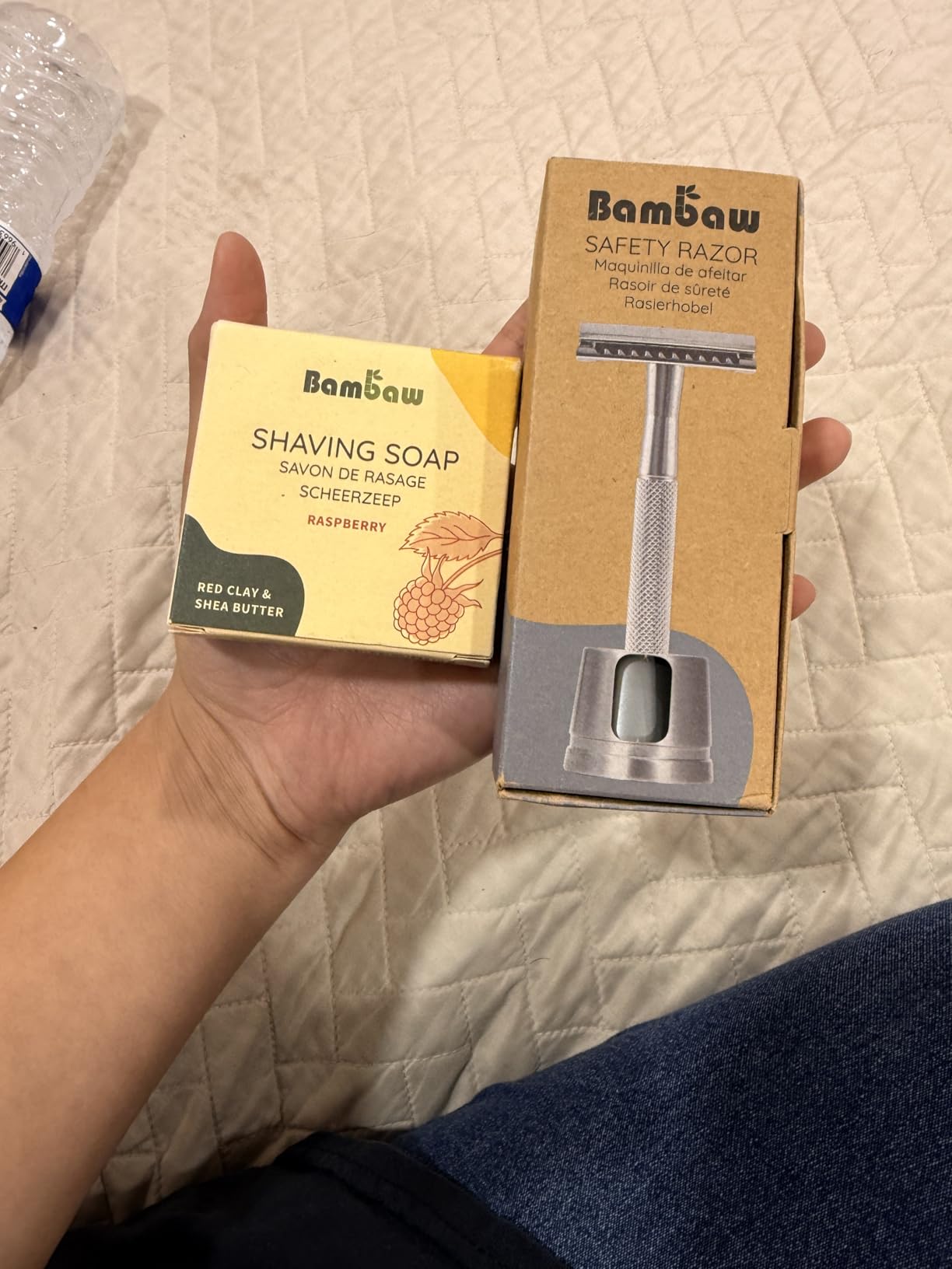 Bambaw Double Edge Safety Razor for Men & Women, Metal Razor with 5 Double Edge Safety Razor Blades, Eco-Friendly Razor - Silver customer photo 1