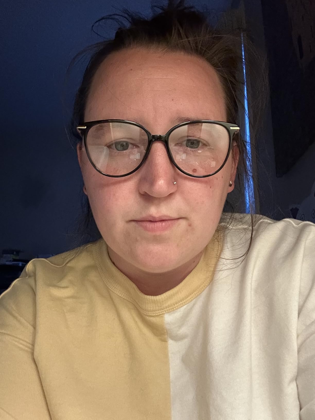 Gaoye Blue Light Blocking Glasses - Trending Round TR90 Frames, Metal Arms, UV400 Protection - Matching Soft Case customer photo 1