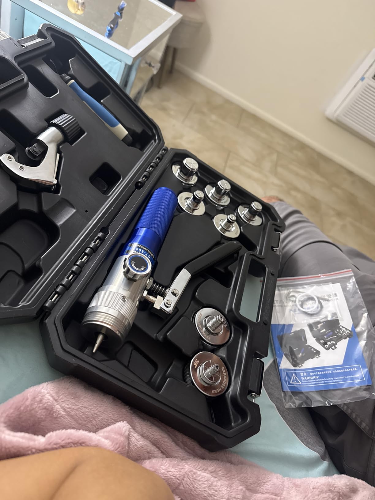 IBOSAD HVAC Hydraulic SWAGING tool kit for copper tubing Expanding 3/8 inch to 1-1/8 inch customer photo 1