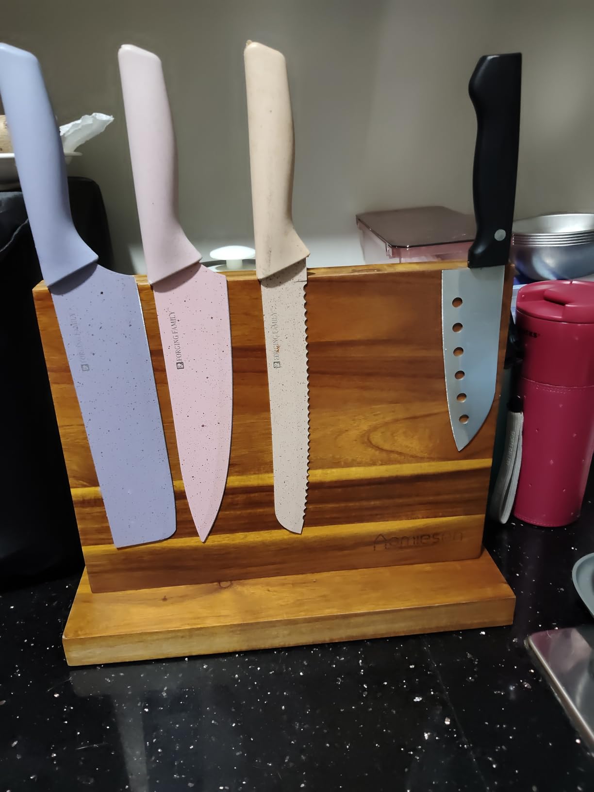 Home Kitchen Magnetic Knife Block Holder Rack with Strong Enhanced Magnets customer photo 2