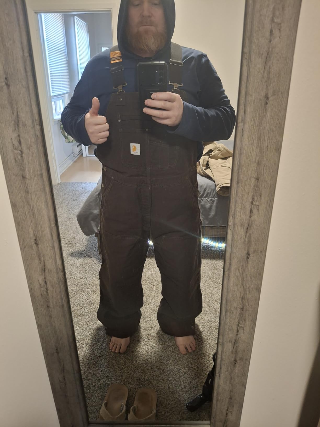 Men's Washed Duck Insulated Bib Overall customer photo 1