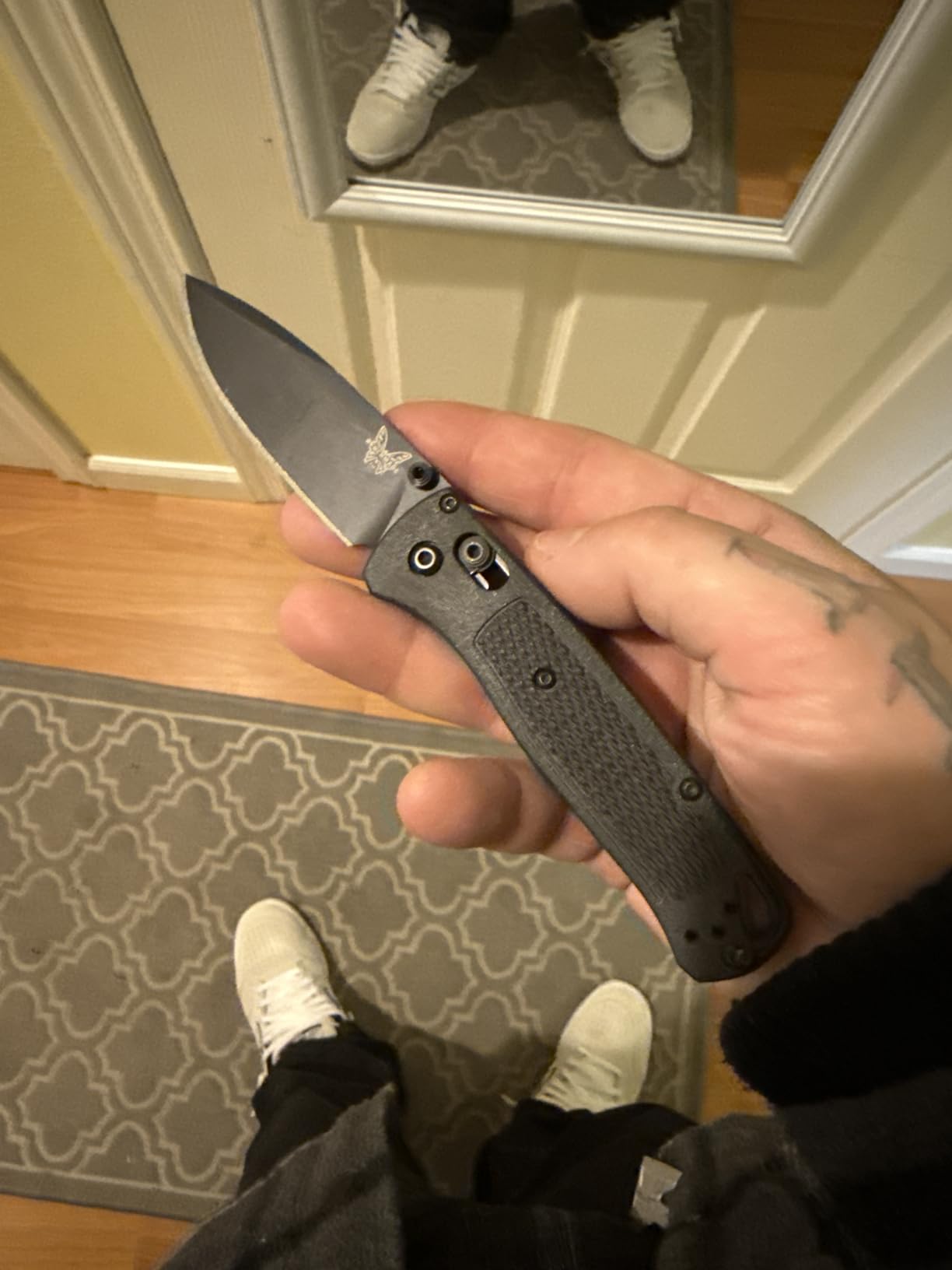 Benchmade Bugout Outdoor EDC Folding Knife, Slim, Lightweight, Drop-Point Blade, Carbon Fiber (535BK-2) customer photo 1