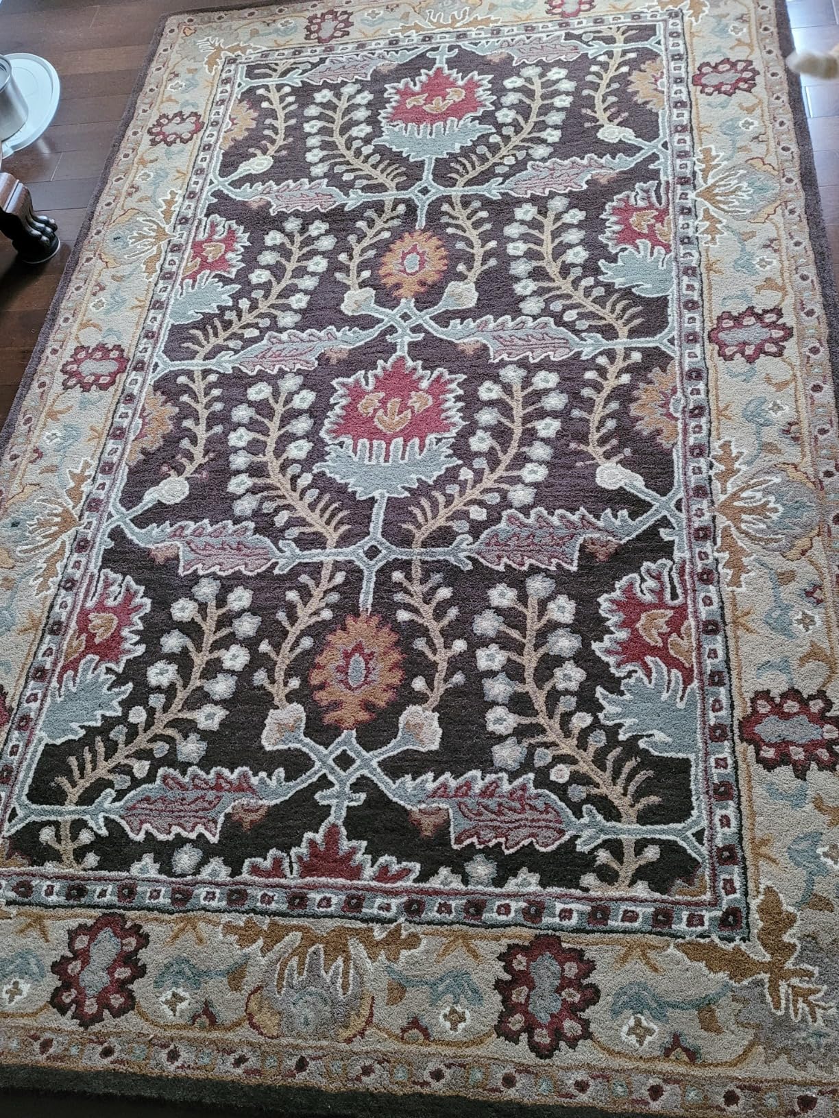 Home Style Hand Crafted Wool Rugs - Area Carpets Suitable for Living Room, Bedroom, Dining Room - Natural Latex/Adhesive Backing with 100% Cotton - 6' x 9' - Anny Multi customer photo 1