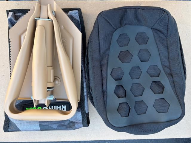Rhino USA Survival Shovel w/Pick - Heavy Duty Carbon Steel Military Style Entrenching Tool for Off Road, Camping, Gardening, Beach, Digging Dirt, Sand, Mud & Snow. customer photo 1