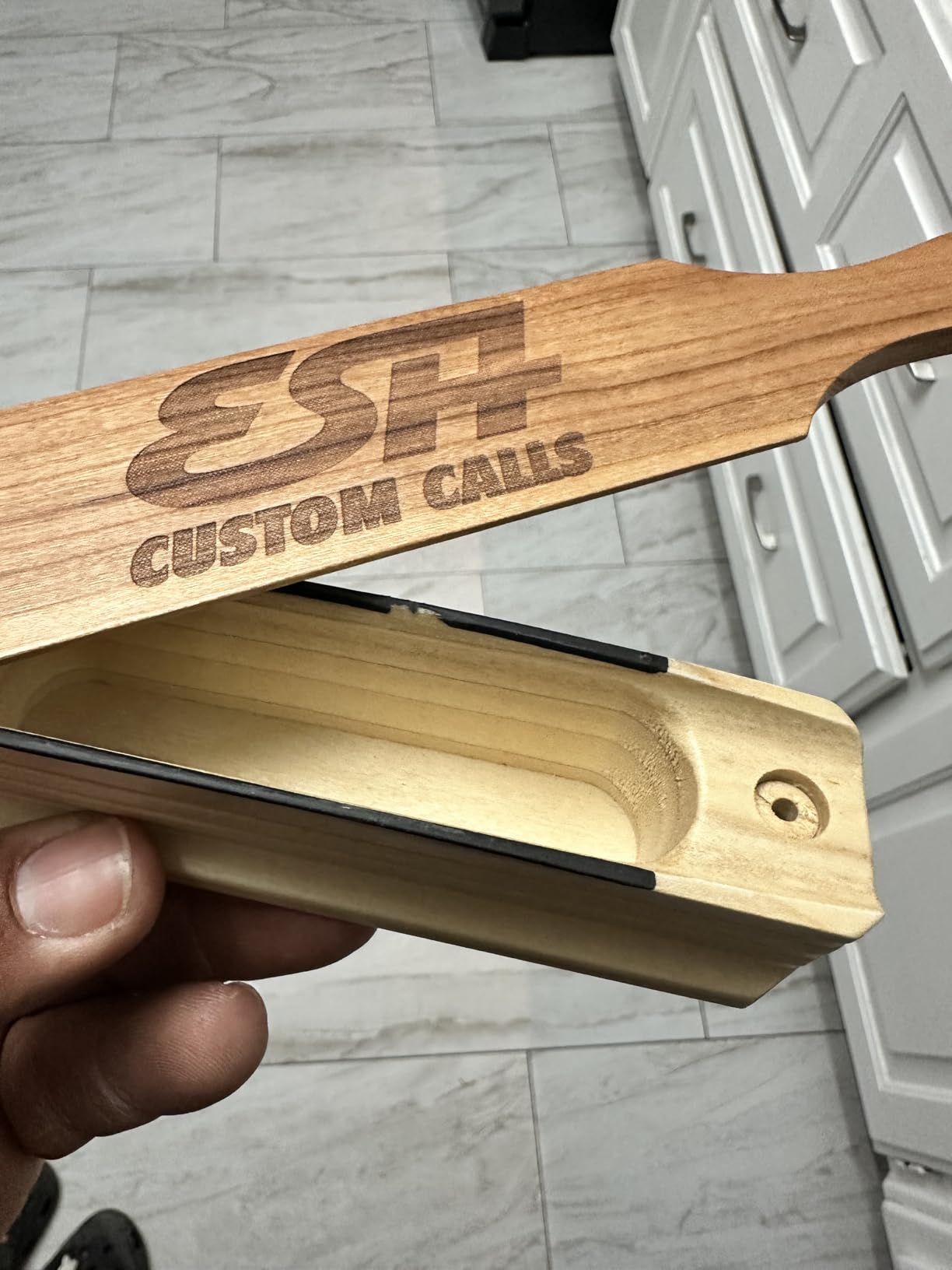 ESH Custom Calls Turkey Box Call for Hunting - Wooden Gobbler Turkey Caller with Realistic Hen Sounds customer photo 1