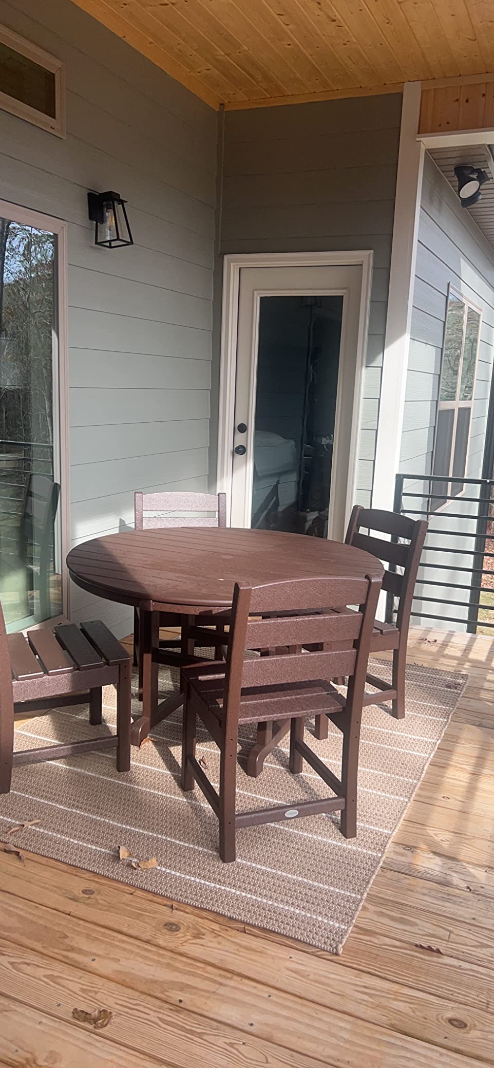 POLYWOOD Lakeside 5-Piece Round Outdoor Dining Set, 48