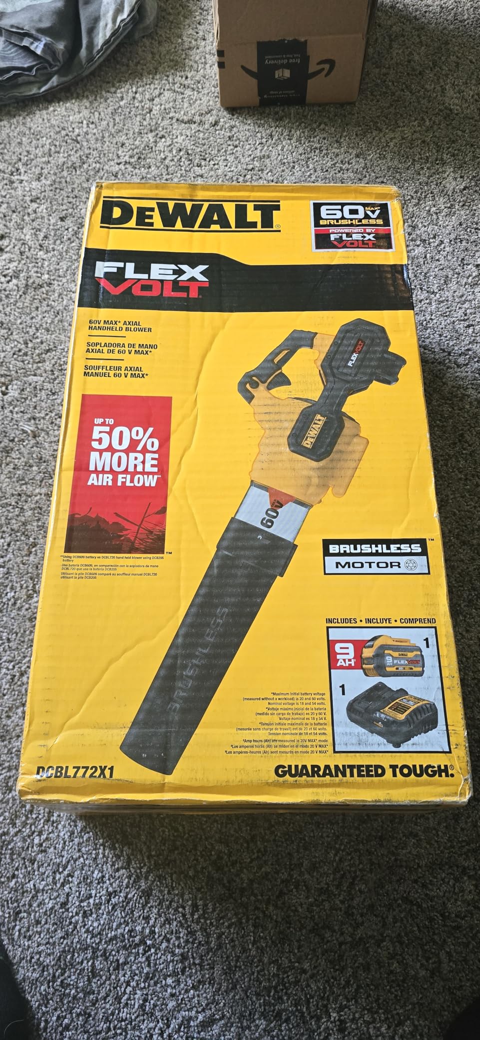 DEWALT 60V MAX FLEXVOLT Leaf Blower, Cordless, Handheld, 125-MPH, 600-CFM, Tool Only (DCBL772B) customer photo 2