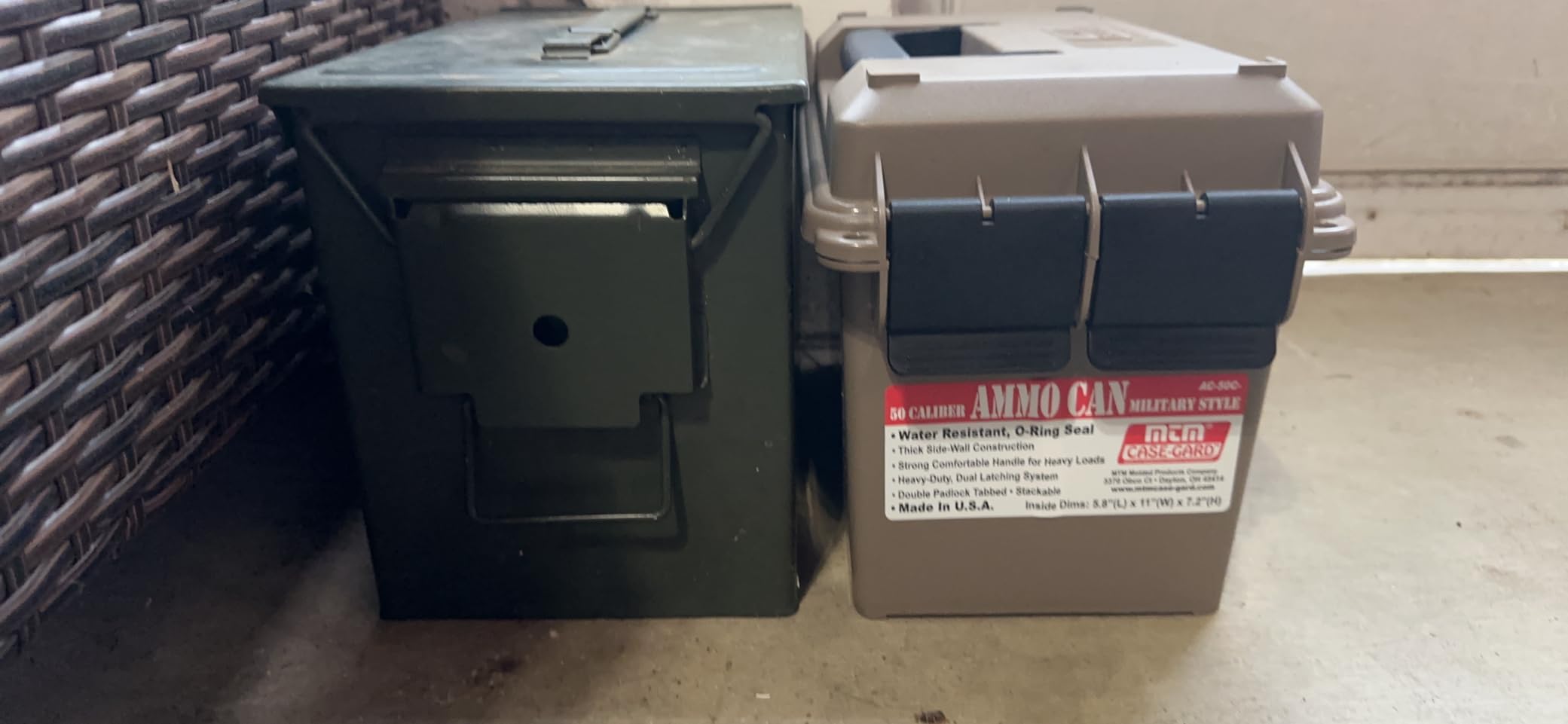 MTM AC50C Ammo Can, 50 Caliber, Field Boxes, Lockable Storage Box with Handle, Water and Dust Resistant, Stackable, USA Made customer photo 2