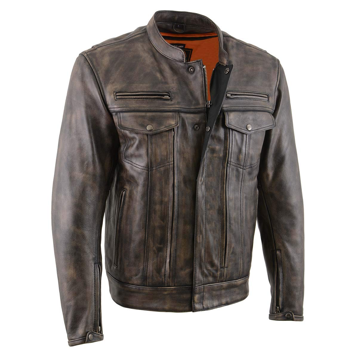 Milwaukee Leather MLM1506 Men's 'Cool-Tec' Black Real Leather Scooter Style Motorcycle Jacket with Utility Pockets customer photo 1