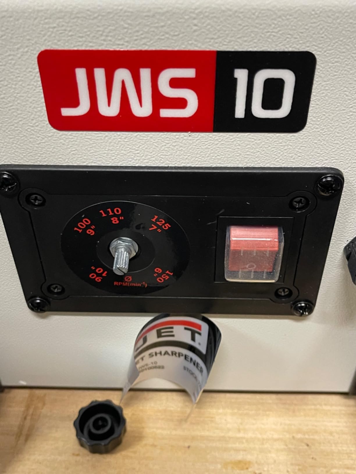 JET 10-Inch Variable-Speed Wet Sharpener, 150 RPM, 120V 1Ph (Model JWS-10) customer photo 1