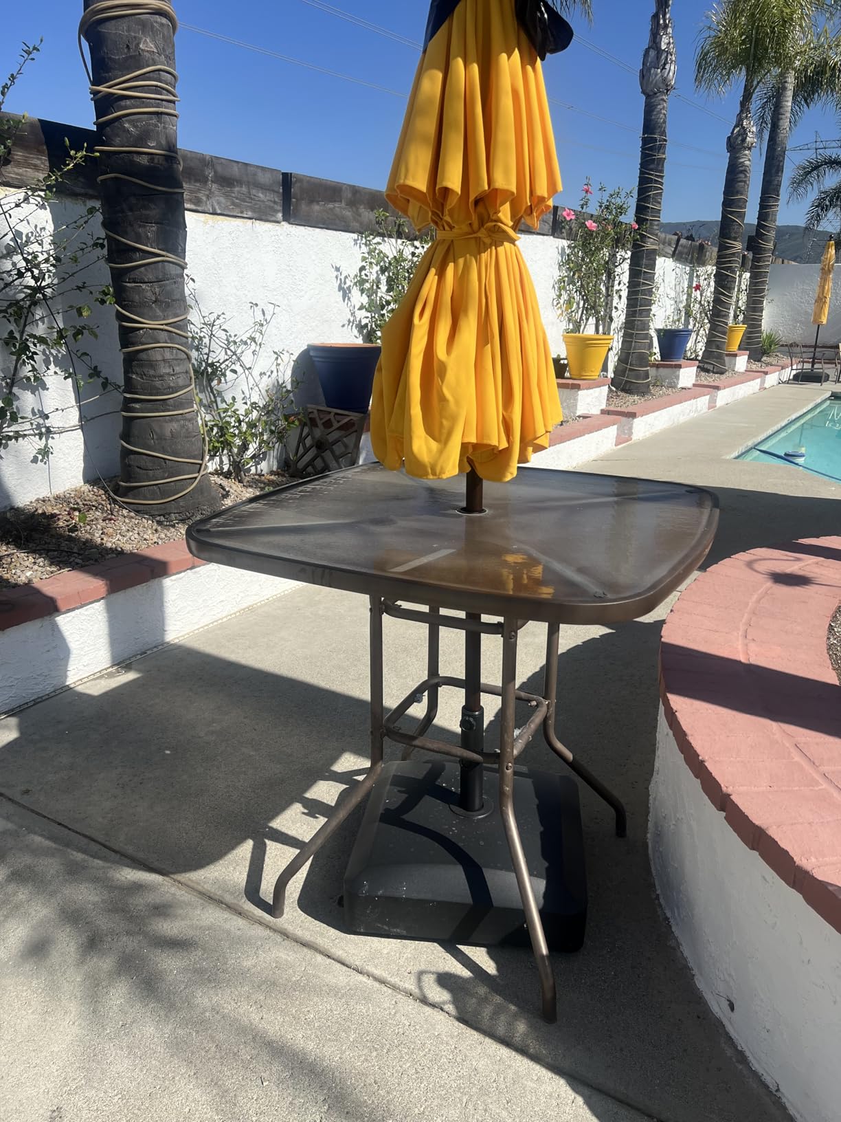Best Choice Products 123lb Capacity Fillable Mobile Umbrella Base Heavy Duty Market Stand for Patio, Deck, Poolside w/ 4 Wheels, 2 Locks, 2 Knobs, Wind-Resistant Design - Black customer photo 2