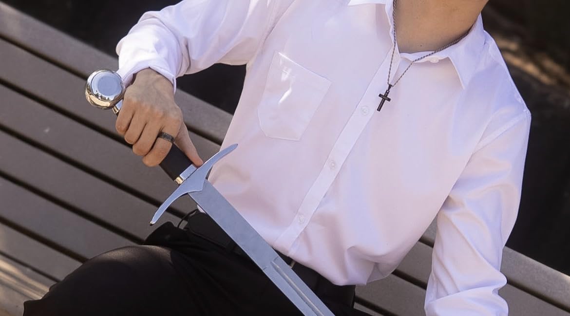 ZEROYAA Men's Urban Stylish Casual Business Slim Fit Long Sleeve Button Up Dress Shirt with Pocket customer photo 1