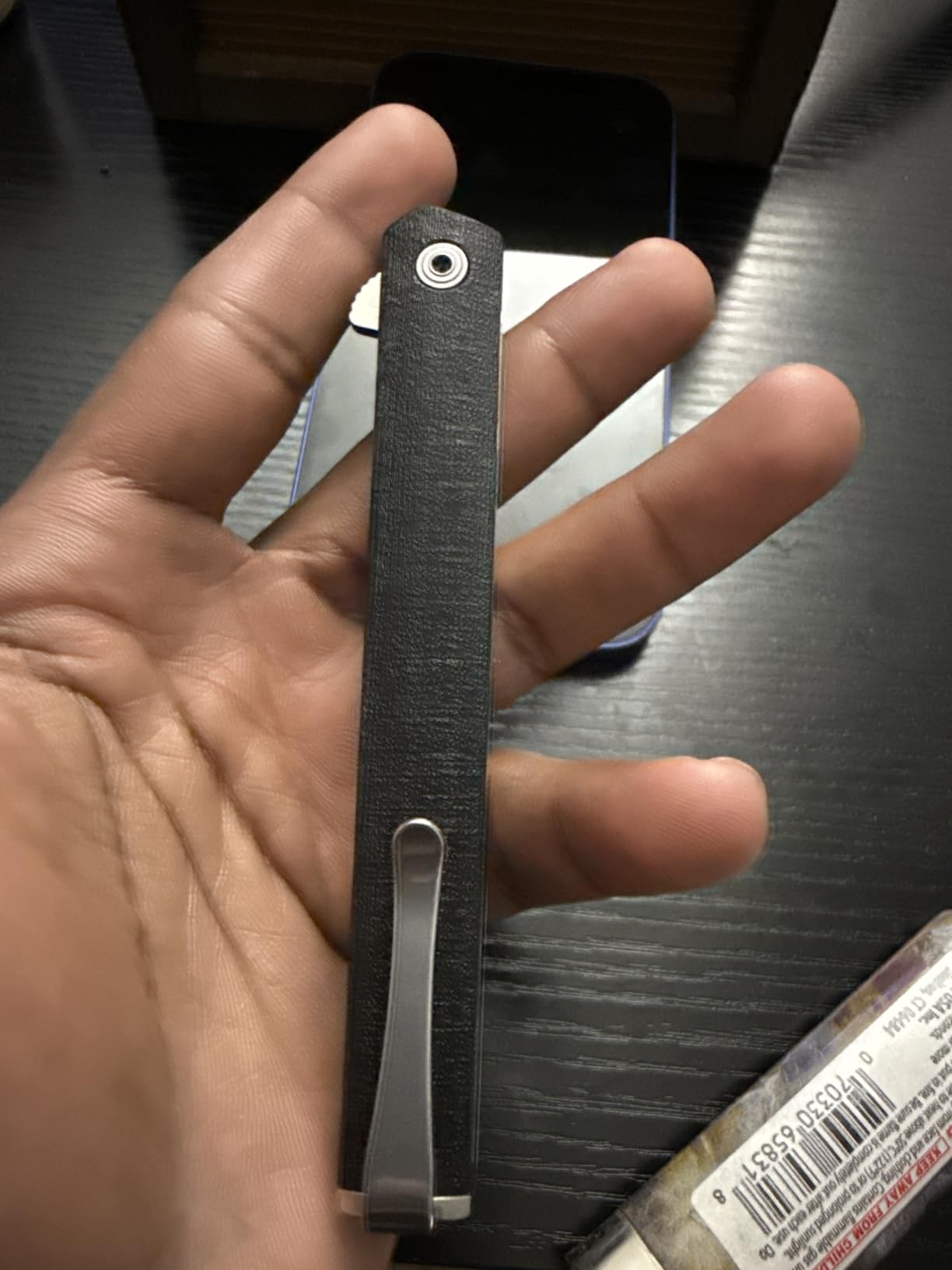 CRKT CEO Everyday Carry EDC Pocket Folding Knife with Liner Lock: AUS 8 Plain Edge Blade, Glass-Reinforced Nylon Handle, Reversible Pocket Clip, 7097 customer photo 1