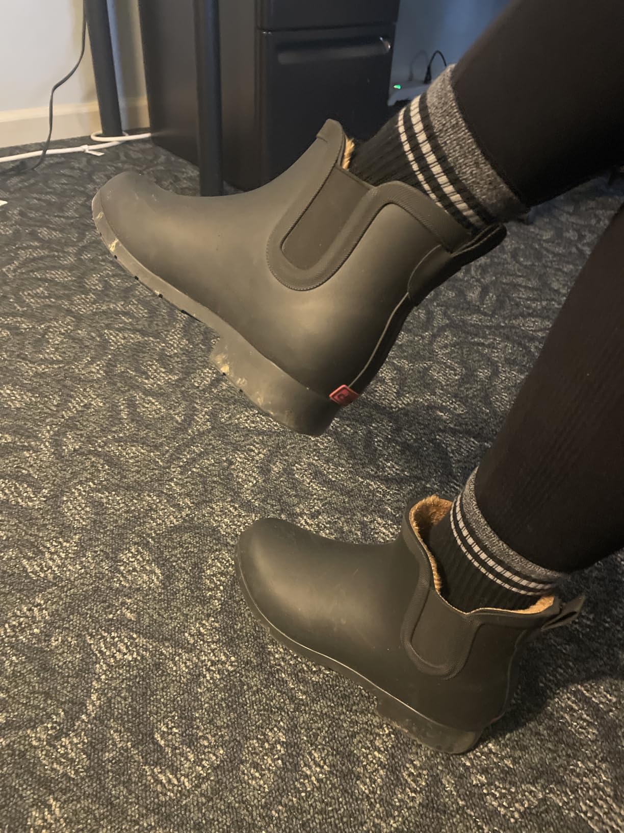 Chooka Women's Waterproof Chelsea Bootie - Plush Lined Slip-On Rain Ankle Snow Boots customer photo 2