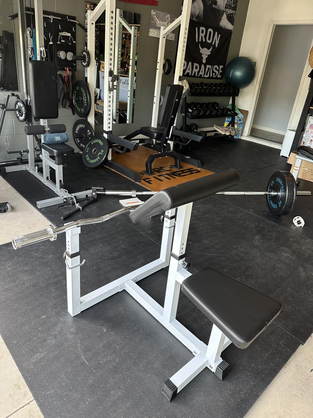 ANT MARCH Preacher Curl Weight Bench Seated Arm Isolated Barbell Dumbbell Biceps Station Home Gym Max load 450lLBS customer photo 1
