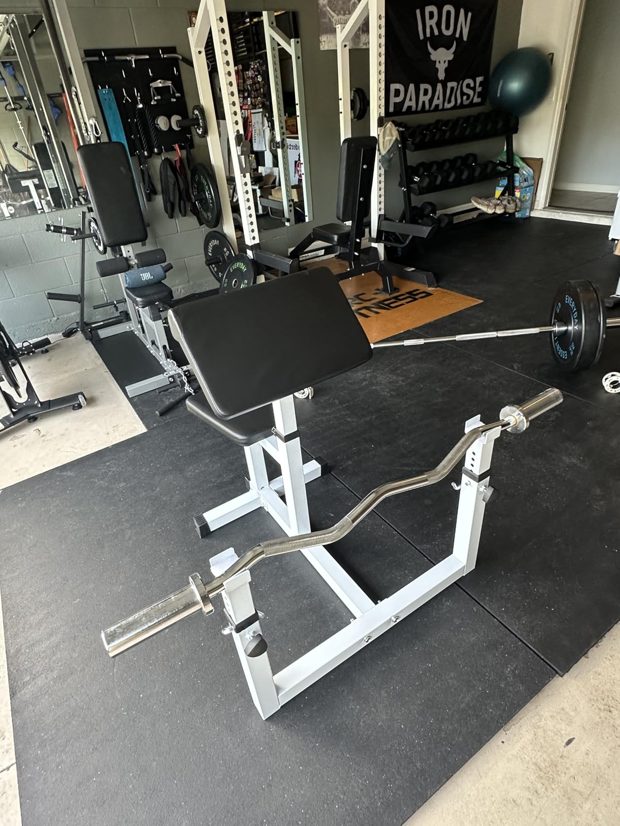 ANT MARCH Preacher Curl Weight Bench Seated Arm Isolated Barbell Dumbbell Biceps Station Home Gym Max load 450lLBS customer photo 2