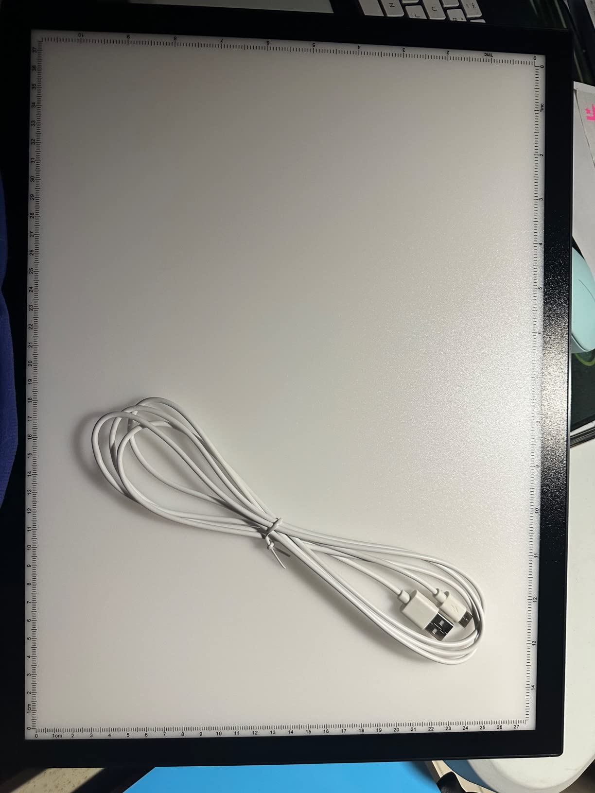WELZK Light Board A3, 16.6x12.6inchs Light Pad, Side Button Design, 9 Levels/Stepless Dimming, Light Box Widely for Diamond Painting, Tracing, Weeding Vinyl etc. customer photo 1