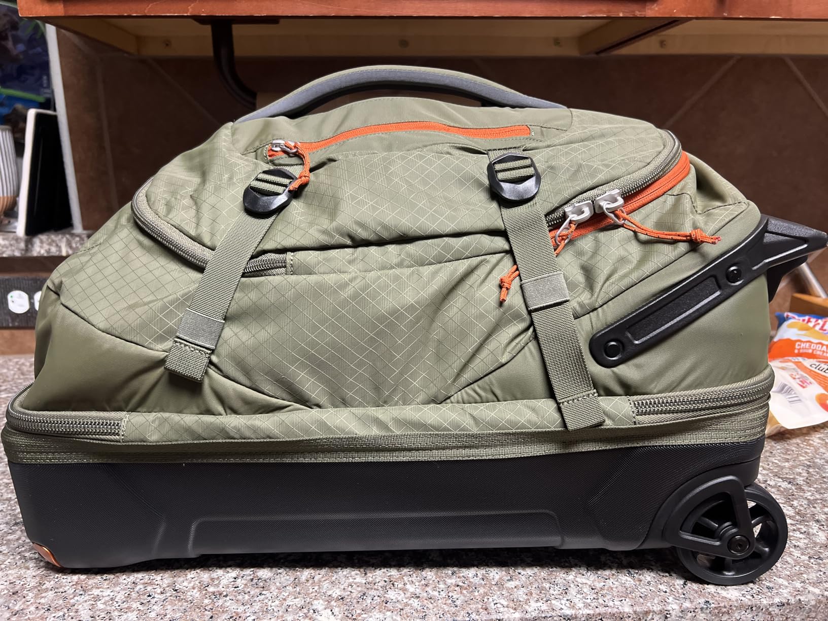 Eddie Bauer Expedition Rolling Duffel Bag with Wheels | Travel | Check-In | Luggage | Rugged | Durable - Black, 34