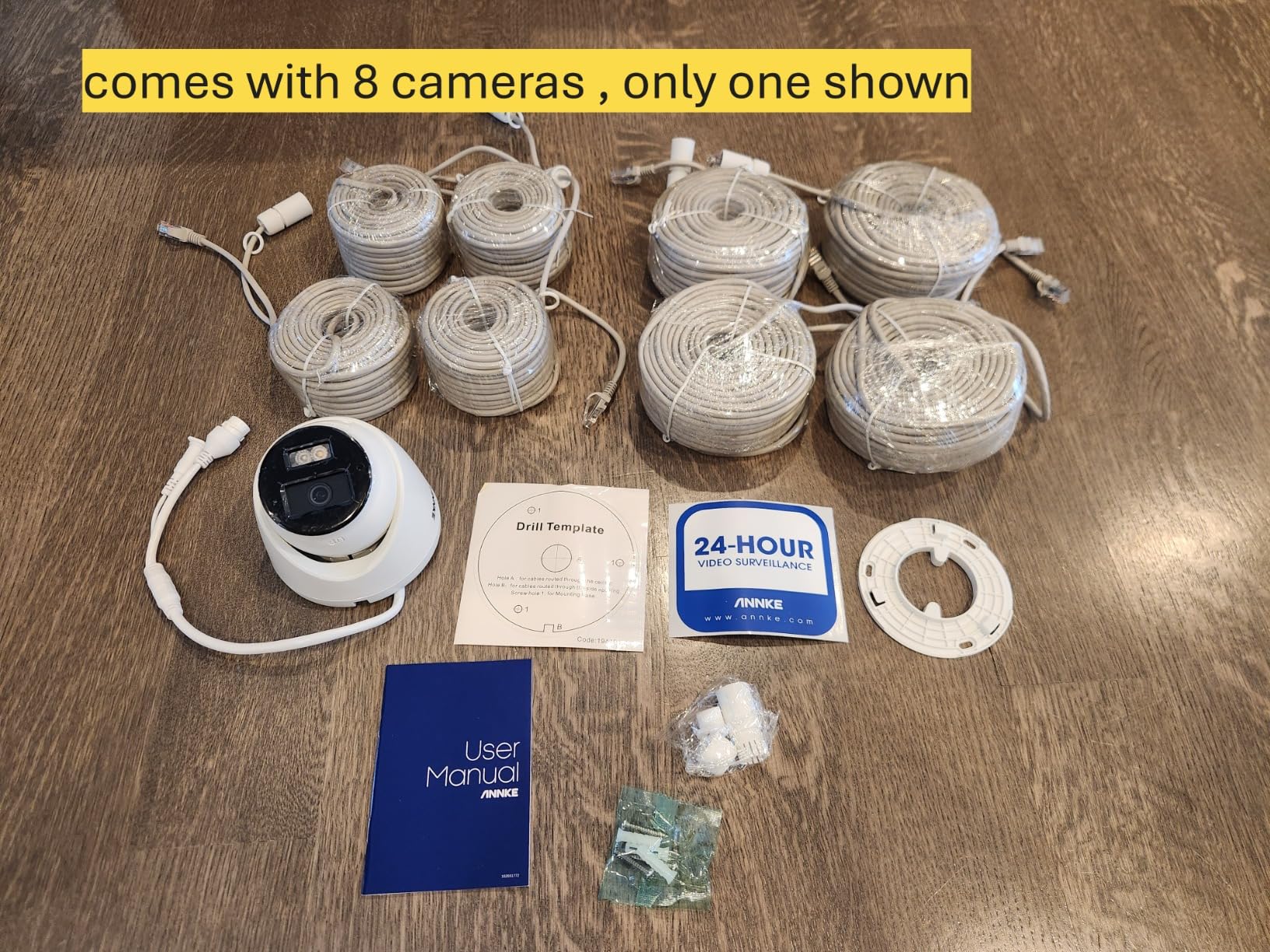 ANNKE 16CH 4K PoE Security Camera System, 12MP H.265+ NVR with 4TB HDD and 8X 4K/8MP IP Wired Cams, AI Human Vehicle Detection, Spotlight Color Night Vision, Built-in Mic, Compatible with Alexa customer photo 1