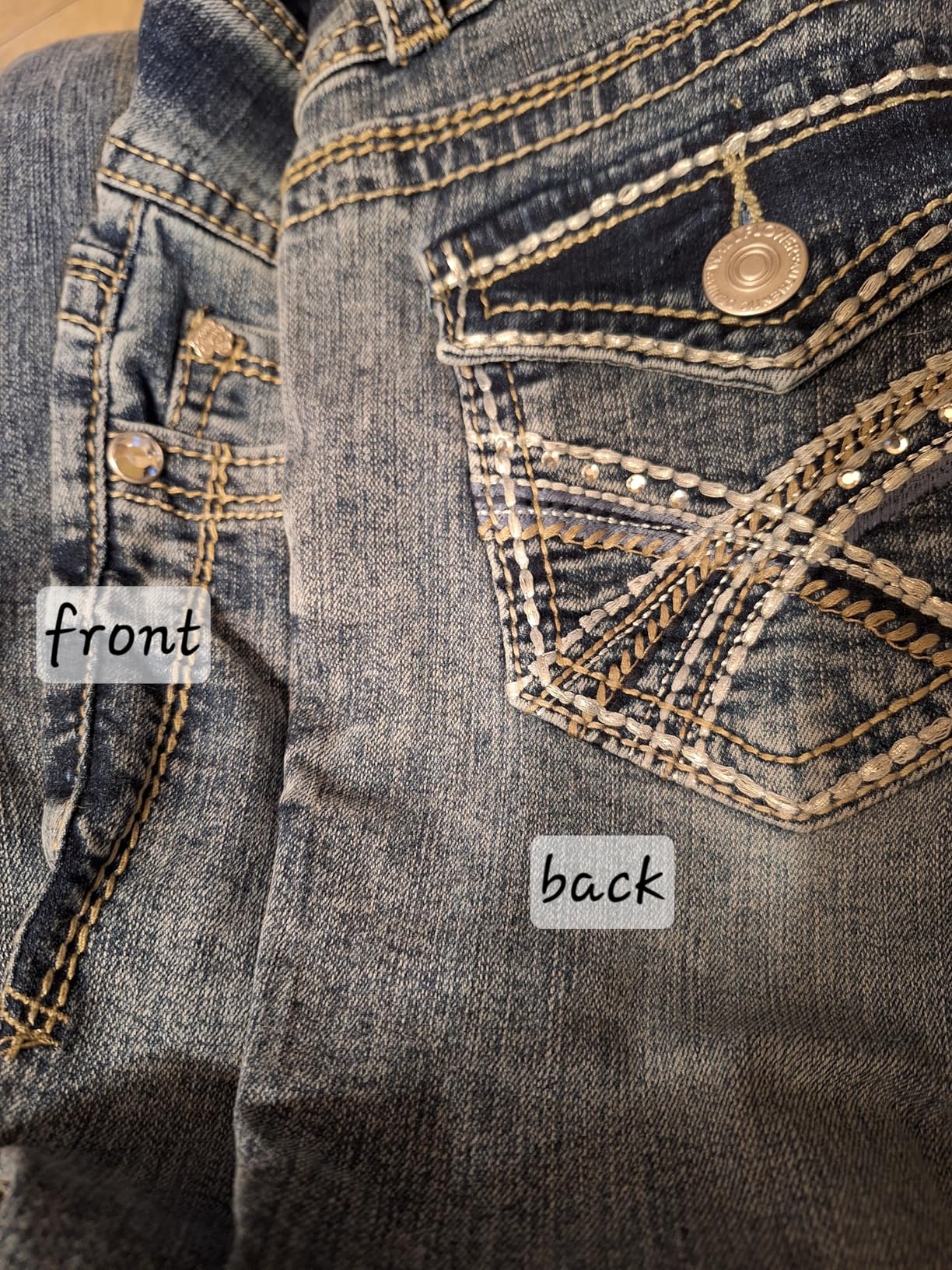 WallFlower Luscious Curvy Bootcut Jeans for Women, Mid-Rise Insta Stretch Denim, Size-Inclusive Juniors Jeans customer photo 1