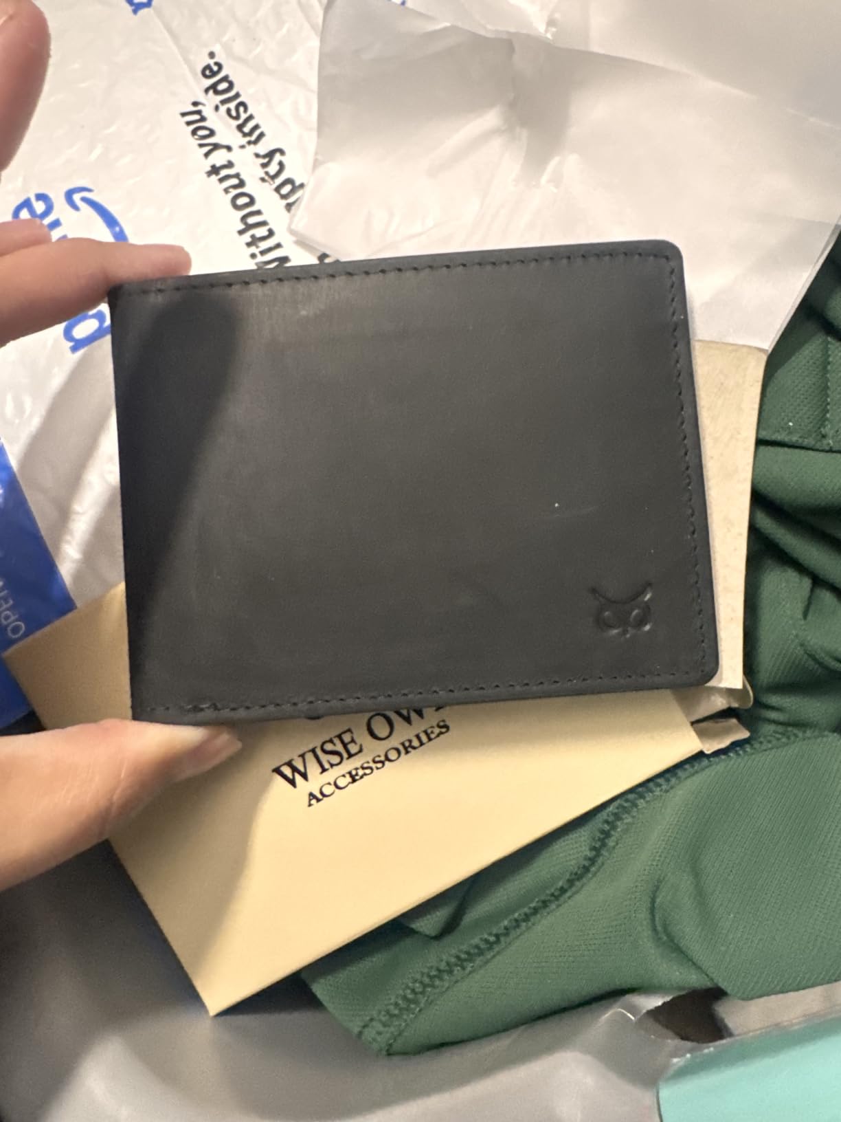 Real Leather Mens Bifold Wallet RFID Blocking Slim Minimalist Front Pocket - Thin & Stylish with ID Window in Gift Box (Crazy Horse, Coffee) customer photo 2