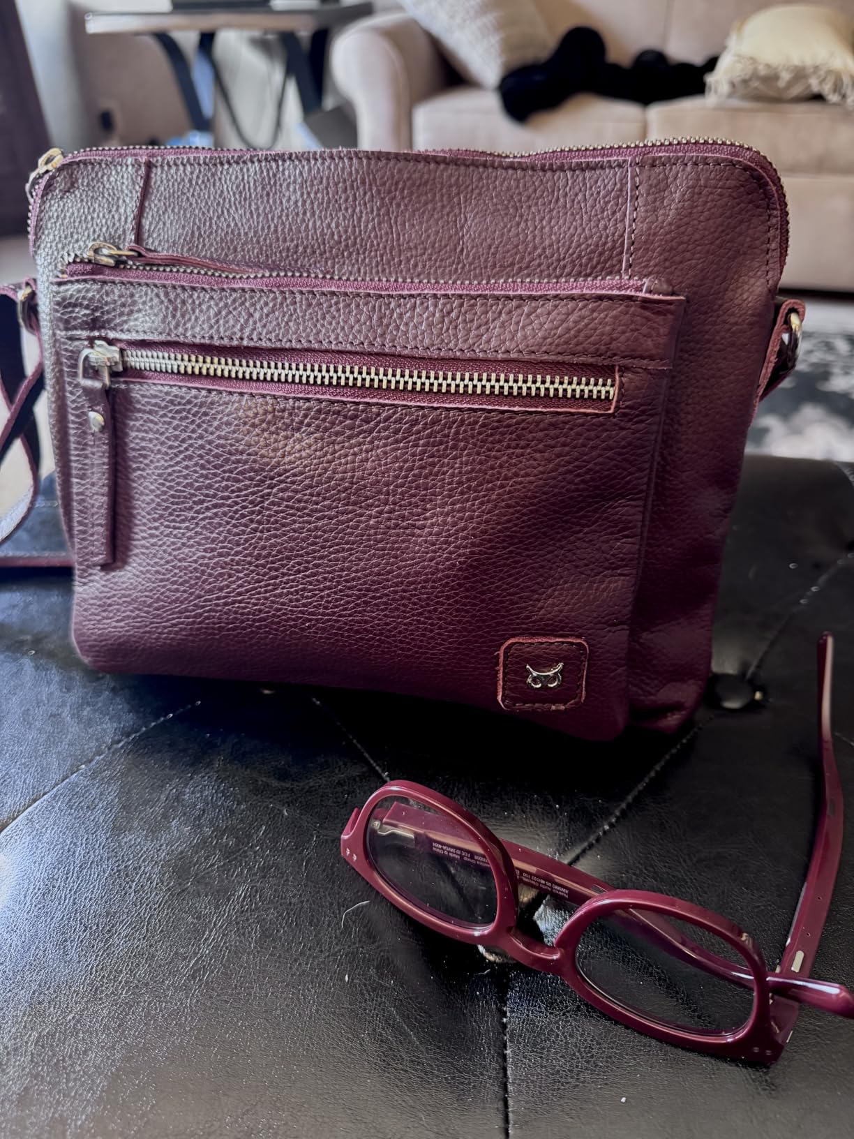 Leather Crossbody Bags for Women Small Soft Genuine Pebbled Sling Shoulder Handbag Crossover Purse with Full Adjustable Strap customer photo 1
