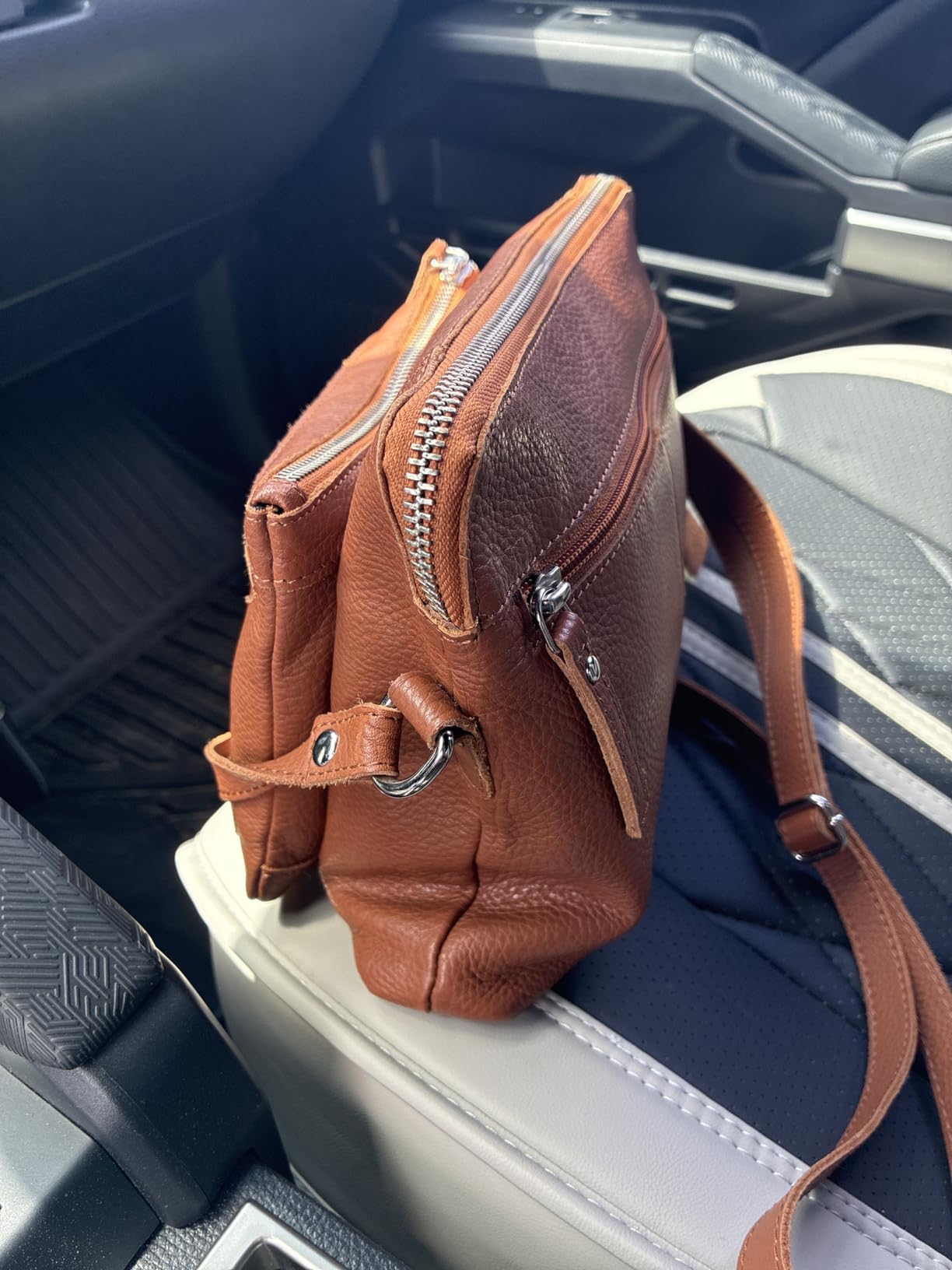 Leather Crossbody Bags for Women Small Soft Genuine Pebbled Sling Shoulder Handbag Crossover Purse with Full Adjustable Strap customer photo 2