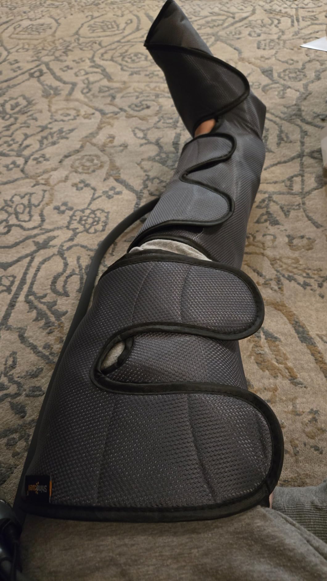 SHINE WELL Leg Compression Massager, Leg Massager for Circulation and Pain Relief, Air Compression Leg Massager with 3 Modes 3 Intensities 2 Extenders and Adjustable Wraps customer photo 1