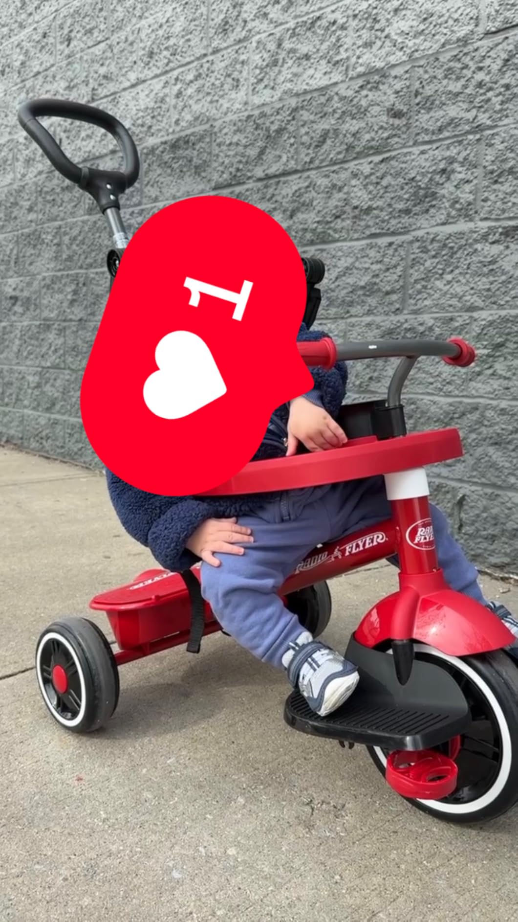 Radio Flyer 4-in-1 Pedal & Push Stroll 'N Trike, Ages 1-5, Toddler Tricycle & Stroller, High-Density Foam Tires, Parent Push Handle, UV Canopy, Removable Tray, Headrest & Seatbelt, Stroller Tricycle customer photo 1
