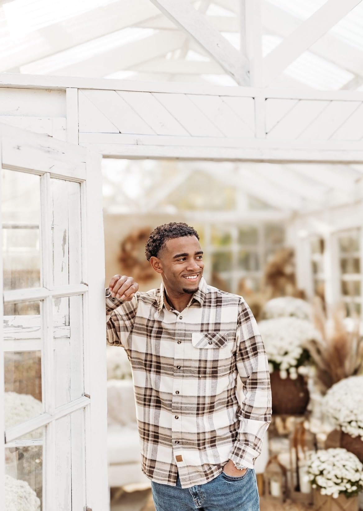 6 oz Flannel Shirt for Men Long Sleeve Casual Button Down Brushed 100% Cotton Shirt customer photo 1