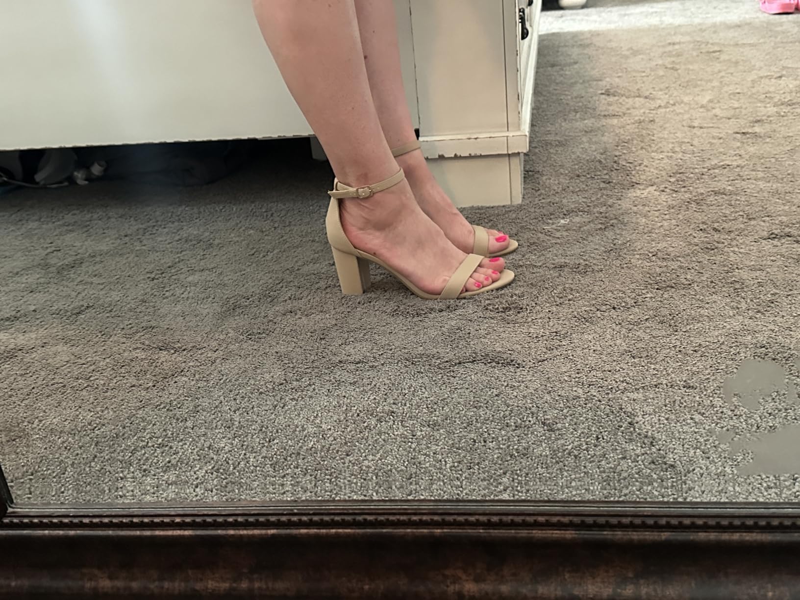 Ankis Heels for Women Open Toe Ankle Strap Chunky Heel Sandals 2.75 Inch customer photo 2