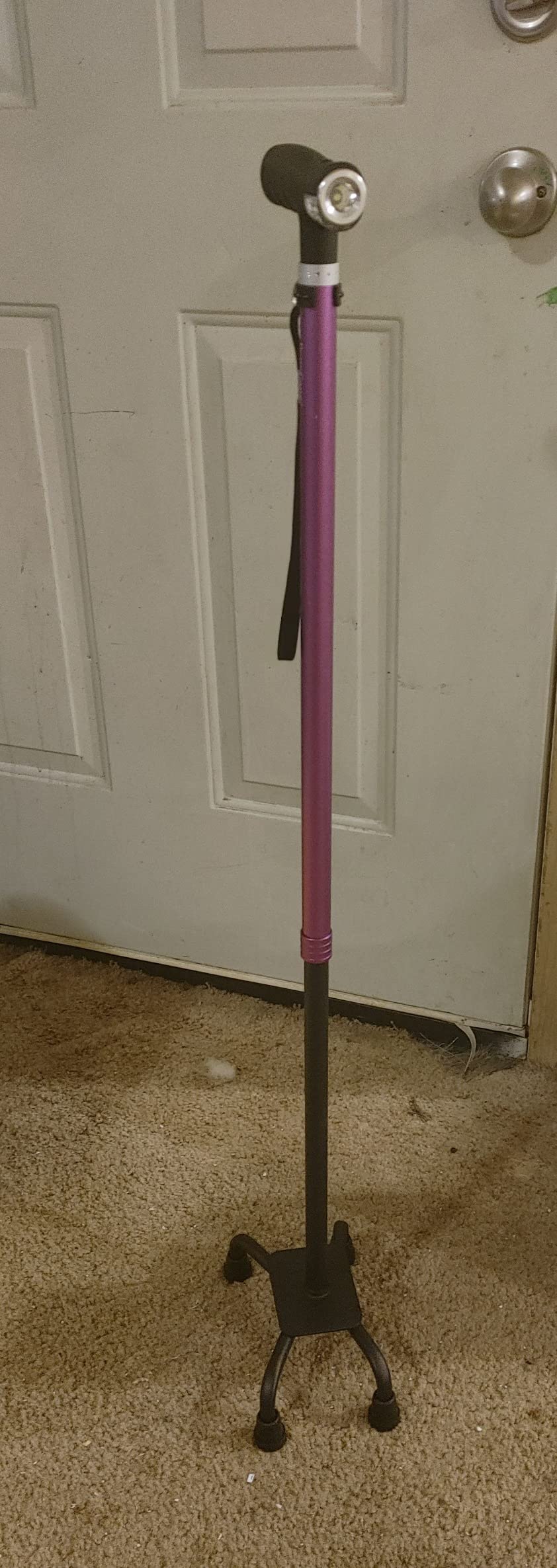 BeneCane Quad Cane Walking Cane with Two Led Lights with Big Base T Handle & Lightweight Adjustable Walking Stick Four Pronged Sturdy for Men and Women customer photo 2