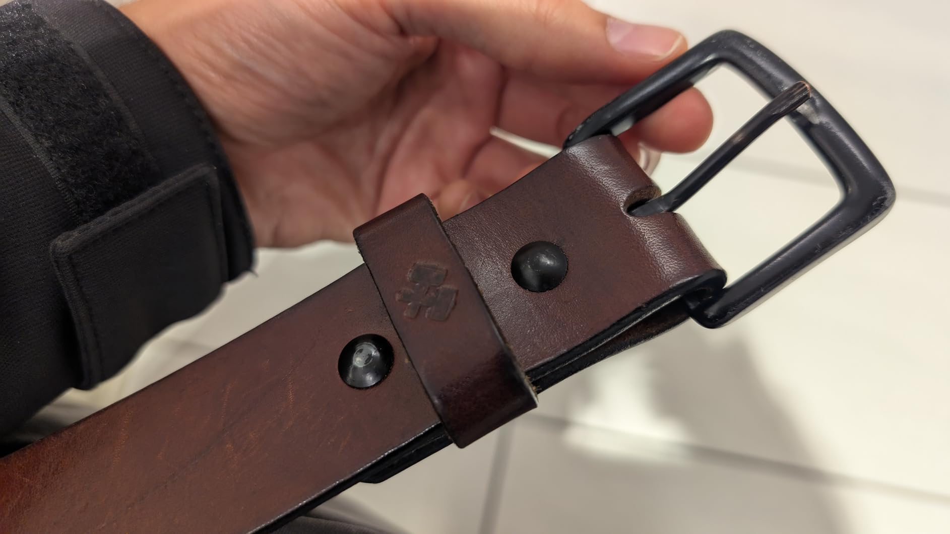 Main Street Forge All American Leather Belt | Made in USA Men's Belt | Mens Belts | Heavy Duty Work | EDC customer photo 1