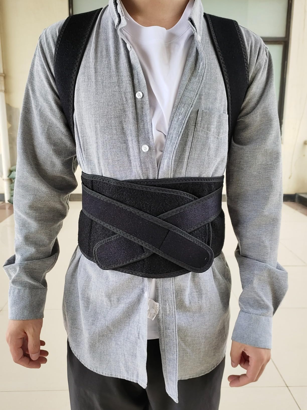 Selbite Posture Corrector for Men and Women - Back Brace for Upper and Lower Body Support - Adjustable Straightener with Pain Relief and Muscle Memory (Large) customer photo 2